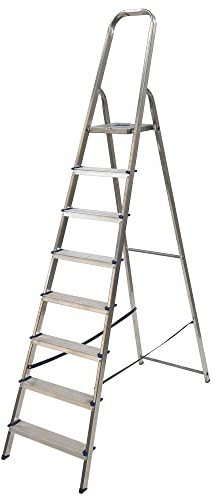 TB Davies Light Duty 8 Tread Platform Step Ladders - Ideal Aluminium Steps for Occasional Jobs Around your Home or Office. Made in Italy to EN131 Standards.