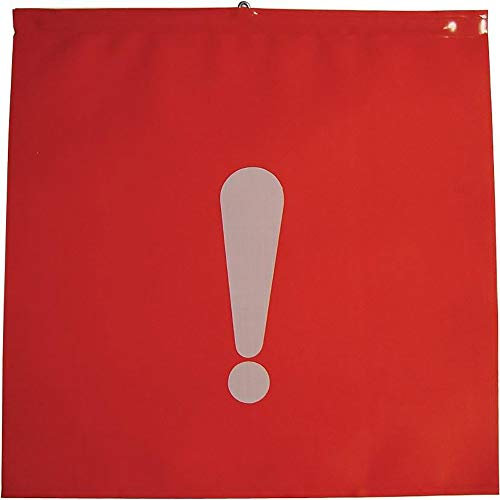Schlussfahne 30 x 30 cm m.Aufdruck Ausrufezeichen