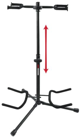 Gator Frameworks Adjustable Double Guitar Stand, Holds Two Electric or Acoustic Guitars (GFW-GTR-2000)