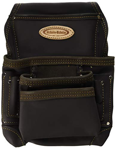 McGuire-Nicholas Nagel- und Werkzeugtasche aus ölgegerbtem Leder, 10 Taschen, Hellbraun (870-CC)