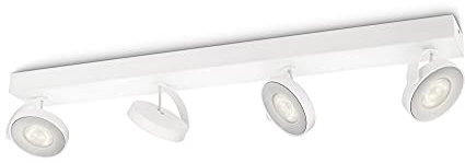 Philips myLiving Clockwork LED 4-er Spotbalken (22 W), dimmbare Leuchte mit 4 integrierten LED Spots, energiesparende Raumbeleuchtung mit langer Nutzlebensdauer, Weiß