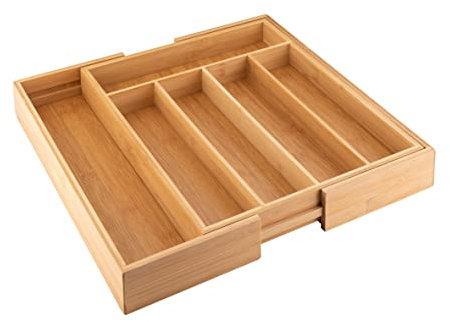 Axentia Besteckkasten, Bambus, Braun, 48,5 x 37 x 5,3 cm, 1 Einheiten