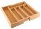 axentia Caja de Cubiertos de Bambú, Bandeja Extensible para Cubiertos con 5 a 7 Compartimentos, Cubertero aprox. 31-48,5 x 5,5 x 37 cm, Color madera, 116668