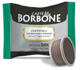 Caffè Borbone Mezcla de Café Dek Descafeinada - 50 Cápsulas - Compatibles con Máquinas de Café Lavazza Espresso Point