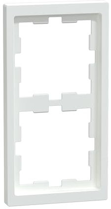 Schneider Electric Merten D-Life-Rahmen für Steckdosen und Schalter, 2-fach, System Design, lotosweiss, Artikelnummer MEG4020-6535