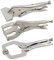 Dapetz ® 3 Pcs Metal Grip Locking C Clamp Pliers with Adjustable Screw and Easy and Quick Release Welding Pliers for Uneven Surfaces, Angles, Crafts & Hobbies