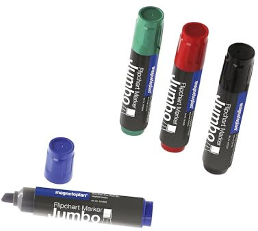 magnetoplan | Flipchartmarker JUMBO | Strichstärke 2-10 mm | VE 8 Stk | farbig sortiert
