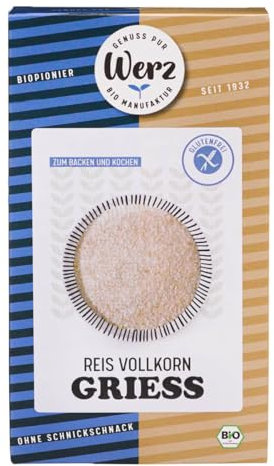 Werz Bio Reis Vollkorn Grieß, glutenfrei (1 x 250 gr)