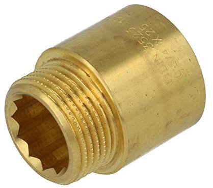 tecuro Hahnverlängerung 1/2 Zoll x 15 mm - nach Trinkwasserverordnung 50930-6, nach DIN 3523, Messing CW 617 N blank