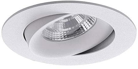 Brumberg LED Einbaustrahler INDIWO83, IP20, rund, Ø 9.5cm, Plug&Play 350mA, 5.5W 3000K 550lm 36°, schwenkbar 25°, Strukturweiß