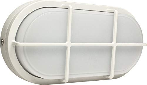 as - Schwabe LED Wandleuchte oval 20 W 1680 lm weiß - 25 x 12,5 cm - Außenleuchte wassergeschützt IP65 - 4000K - schlagfestes Alu-Gehäuse - 2 Leitungseinführungen - Kellerlampe, 56720