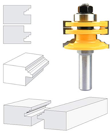 Nxtop Shank Wood Milling Cutter Classical Ogee Door Router Bit Woodworking Cutter Tool for Glass Door, Closet Door by 1/2 Inch