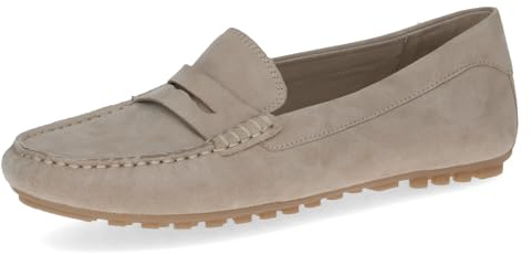 CAPRICE Damen Mokassins aus Leder Elegant, Beige (Sand Suede), 39 EU