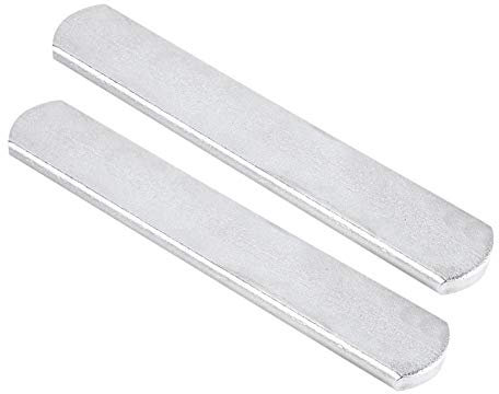 Dilwe Barras de Acero, Placas de Acero chapadas compatibles con Chaleco de Peso Ajustable y espinilleras, 2 Piezas(15cm)