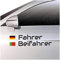 Personalisierter Autoaufkleber Set mit Name Länderfahne Fahrer Beifahrer Auto Kfz Zubehör Namensaufleber Flagge Wunschtext Racing Rallye Aufkleber
