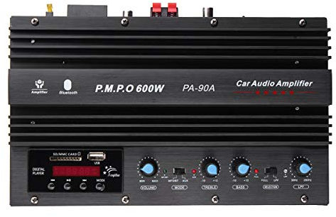 WZhen 600W Inicio Bluetooth 4.0 Versión De Potencia Amplificador De Coche Subwoofer con Control Remoto