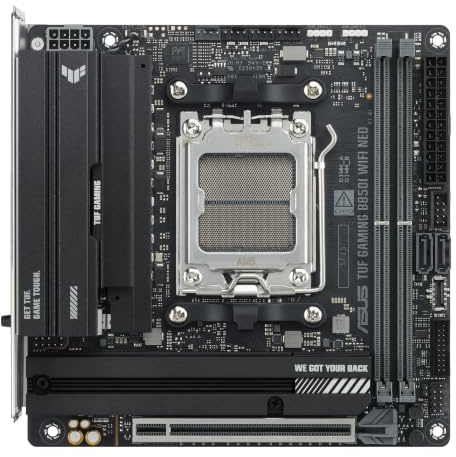 ASUS TUF GAMING B850I WIFI NEO, Scheda Madre AMD Mini-ITX, Slot DDR5, Nera | 2 Slot M.2, Wi-Fi 6E, Realtek 2.5Gb, DisplayPort, HDMI, USB-C Posteriore da 20Gbps e anteriore da 10Gbps, Aura Sync