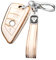 RXXR Schlüsselhülle für Autoschlüssel, Schutzhülle mit Schlüsselanhänger, TPU, kompatibel mit BMW 2, 5, 6, 7, Serie X1, X2, X3, X5, X6, Smart Key, weißgold