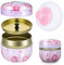 Sibba Puderkoffer mit Puderquaste für Körperpuder Leerer Behälter Staubpulver Box Baby After Bath Puder Puff Kit Makeup Puder Spender Fall (Rosa)
