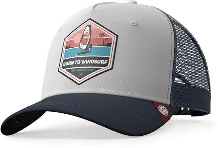 The Indian Face Unisex Born to Windsurf Baseball Kappe, Blanc, One Size