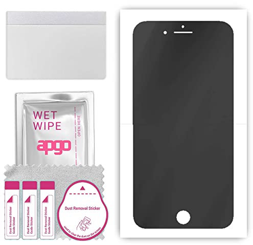 apgo Hydrogel Blickschutzfolie, Matt, kompatibel mit Apple iPhone 8 Plus, Privacy Displayschutzfolie, Schutzfolie mit Positionierhilfe, Anti-Spy, kratzfest, einfache Montage