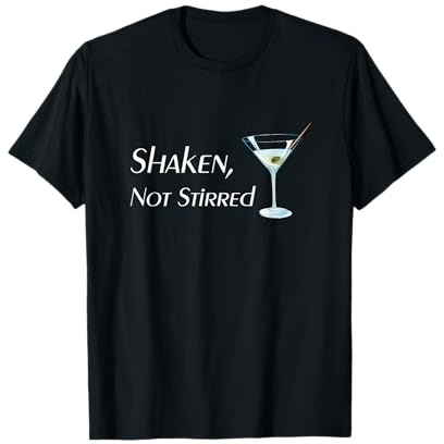 Shaken Not Stirred Martini Glass Olive T-Shirt T-Shirt