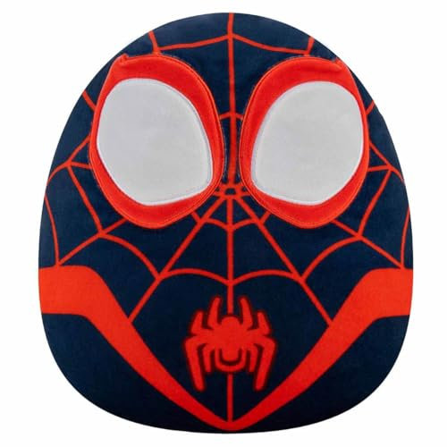 Marvel Squishmallows 10-Zoll Miles Morales: Spider-Man Plüsch - Füge Miles Morales zu Deiner Sammlung Hinzu, Ultraweiche Stofftier-Figur, Offizielles Kelly Toy SQK0462