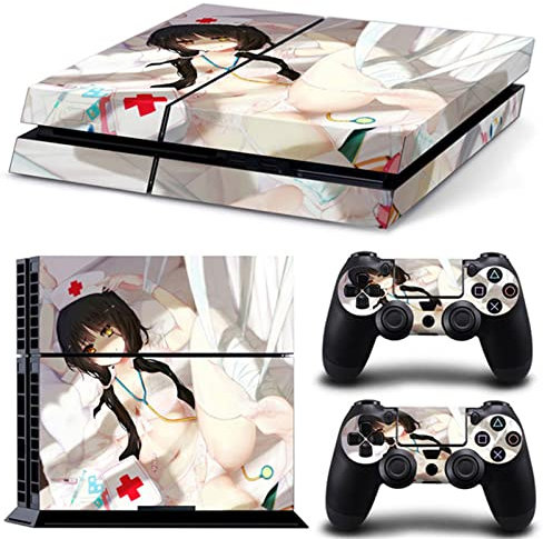 TANMii Anime Für PS4 Skin Für Konsole Und Controller Vinyl-Aufkleber, Für PS4 Aufkleber Wrap Cover Skin Full Set Langlebig Kratzfest 65117