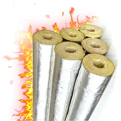 DUTIL Coquille de Tuyau d'isolation en Laine de Verre, Tuyau en Laine de Roche, Coton d'isolation Haute température, Coquille de Tuyau en Laine de Roche en Silicate d'aluminium (Size : 89mm/3.5in)