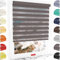 Schuette® Rollo ohne Bohren & mit Bohren 2in1 ● Tag & Nacht Doppelrollo Kollektion: Grey Lead (Grau) ● 120 x 150 cm (Breite x Höhe) ● Suprafix Klemmrollo = Klemmfix 2.0 ● 60s Montage mit Video
