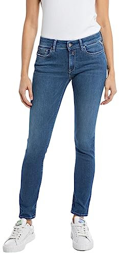 Replay Damen Jeans New Luz Skinny-Fit, Medium Blue 009-4 (Blau), 29W / 30L