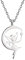 Mond Wendy Prinzessin Tinker Bell Anhänger Halskette zierliche Fee Pixie Engel halten Zauberstab Halsband Magie trendy Tänzer Ballett Schmuck Märchen Geschichte Zitat Mädchen Frau Teenager (Silber)