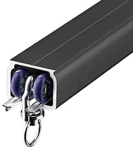 Vorhangschiene Gardinenschiene Gardinenstange 2m 3m 4m 5m 6m 8m 10m 12m 15m Raumteiler Vorhangschiene Schwarz, Aluminium Schiebevorhangschienen Für Erkerfenster/ Decke/ Wand/ Türöffnung ( Color : Ceil