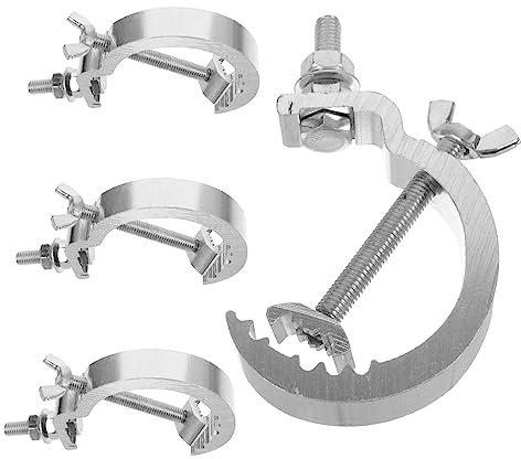 WHAMVOX Aluminium-traversen-lichtklemmenhaken 4er-pack Bühnenbeleuchtungsklemmen Lichtklemmen Robuste Bühnenbeleuchtungsklemmen Für Den Harten Einsatz