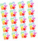 HOMSFOU 10 Paar Armband Hawaiianische Kette Hula-Girlande. Hawaiianische Partydekorationen Luau-partykostüm Hawaiisch Tiki-Blumen-armbänder Luau-armbänder Handbuch Strand Plastik Lei
