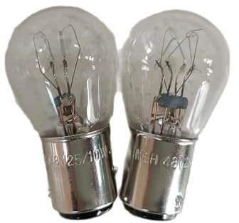 JWDAWN Lampadina per carrello elevatore elettrico giapponese BAY15D 48V 60V 25W 10W 25/10W MH 3567A 3597A 1157 Nichiyu TCM Forklift Brake Parking Bulb 56672-13130-71 36430-00400 (BAY15D 48V 25/10 W, 2