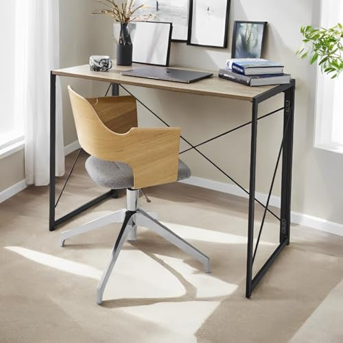 Direct Online Houseware House of Home Folding Desk – Portable Multifunction Computer Table for Home Office, Space-Saving Writing Desk with Easy Storage, No Assembly Needed