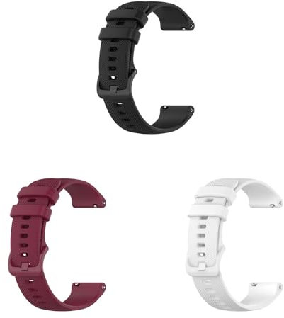 3 Stück Ersatzbänder für Garmin Venu Sq 2 Armband, Silikonarmband Wasserdichte Sportbänder Kompatibel mit Garmin Venu Sq 2/Venu/Venu Sq/Sq Music/Venu 2 Plus 43mm Wechselarmband
