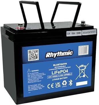 RHYTHMIC 100A 12V LITHIUM WIND AND MOTOR-HOMES BATTERY WITH BLUETOOTH MONITORING