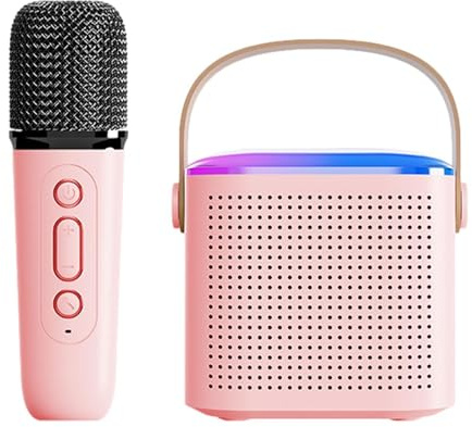 Petite machine à karaoké, machine à karaoké portable | Lecteur de musique avec microphone - Chanteur familial, haut-parleur de subwoofer pour le chant domestique de la famille