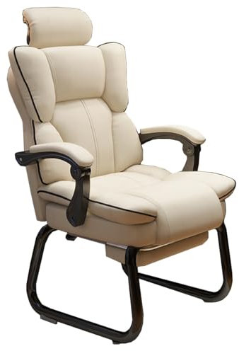 Computer Chair Gaming Home Office Chair Ergonomic With Headrest Comfortable Executive Desk Office Chair Reclining Sofa Chair Leisure Chair With Adjustable Backrest(/Beige,With foot rest) Octopus feet