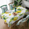 Christmas Table Cloth Lemon Linen Table Cloth Dust-Proof Shrink-Proof Waterproof Table Cover For Kitchen Dinning Picnic Tabletop Decoration Xmas Candle Pattern Oblong Rectangle