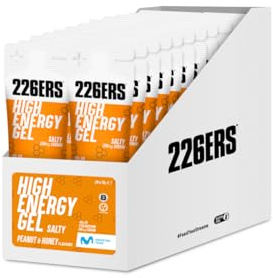 226ERS High Energy Gel, Sports Energy Gel, Erdnuss und Honig 24 x 76g | 50g Kohlenhydrate, verlängerte Energie mit Cyclodextrin, schnelle Magenentleerung, bessere Verdauung, glutenfrei, laktosefrei