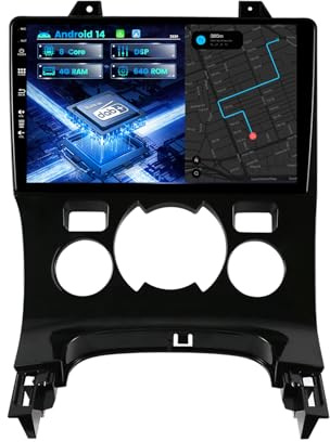 MISONDA Autoradio [4 Go + 64 Go, Dab+ intégré] Android 14 pour Peugeot 3008/5008 - CarPlay sans Fil, Android Auto, DSP, caméra et mic avec FM, AM, GPS, Commandes au Volant, Mirror Link, Bluetooth