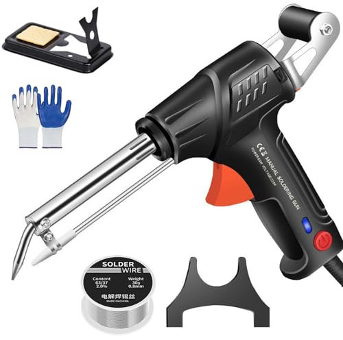 Herramientas De Soldadura LáSer Industrial Con Calentamiento Interno, Juego De Pistola De Soldadura Manual MultifuncióN, Soldador LáSer Industrial AutomáTico De Mano Con Cable (Black,3pcs Set)