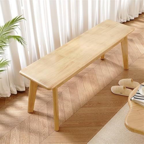 forestalk Massivholz Bauernhaus Eingangsbank Rustikale Schuhregalbank Für Schlafzimmer Esstisch Oder Ende des Bett(Size:120cm/47.2in,Color:Holz)