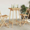 Myheimly Garten-Bartisch Quadratisch 55x55x100 cm Bambus