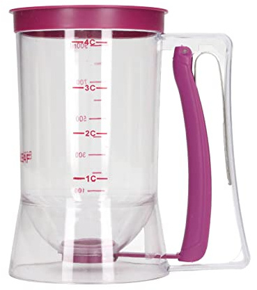 Pancake Batter Dispenser, Baking Tool for Cupcake Waffle Crepe Muffin, 900ml Manual Batter Separator