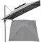 BLGVGKLPNT Toldo de Recambio de Sombrilla de 3x3m Toldo de Repuesto para Sombrilla de Patio,Doble capa,rectángulo,Protección UV 50+ Cubierta de Repuesto (Gris,3×3M(9.8ft×9.8ft))