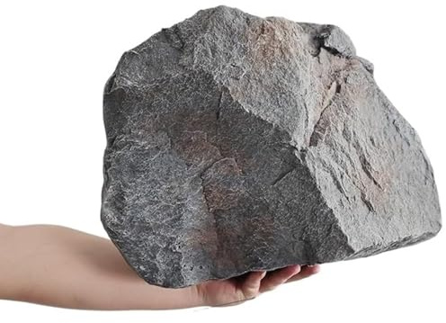 Rocks Paysagistes Fausses Rochers Roches Artificielles de Mousse PU Faux Paysage Réalistes avec Texture Naturelle, Décoration de Jardin Légère pour Extérieur, Pelouse et Cour Gray, 40x30x20cm